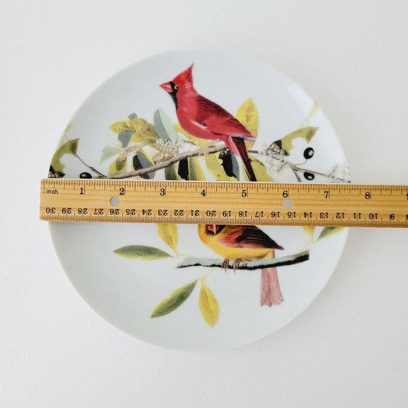 Godinger Audubon Bird Salad Plates (3), Hummingbird, Blue Wing Warbler, Cardinal - Picture 9 of 13